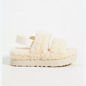 UGG - Fluffita Slingback Slippers -Purchased from Anthropologie-Off White/Cream
